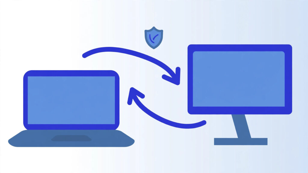 Enable Remote Desktop on Windows 10 and 11 - remote connection illustration