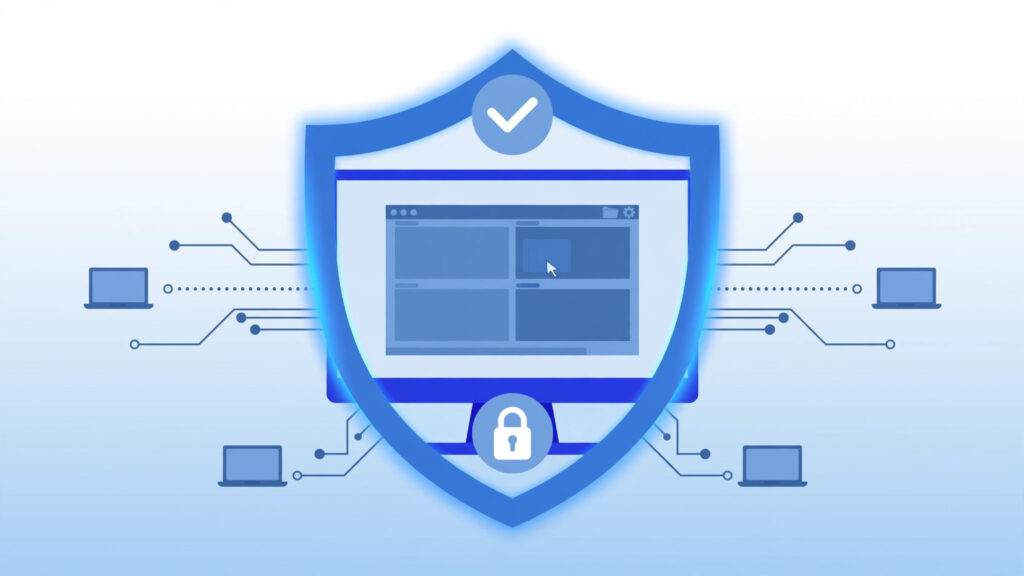 Is RDP safe? Featured illustration showing RDP security risks and best practices for protecting a remote desktop