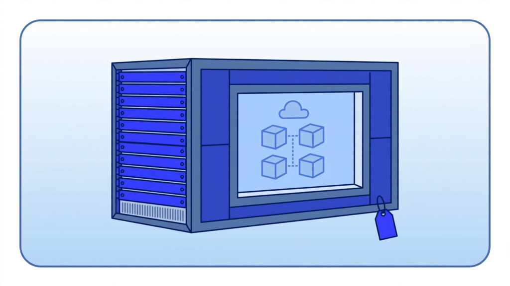 Traditional VPS – virtual server on a single physical machine