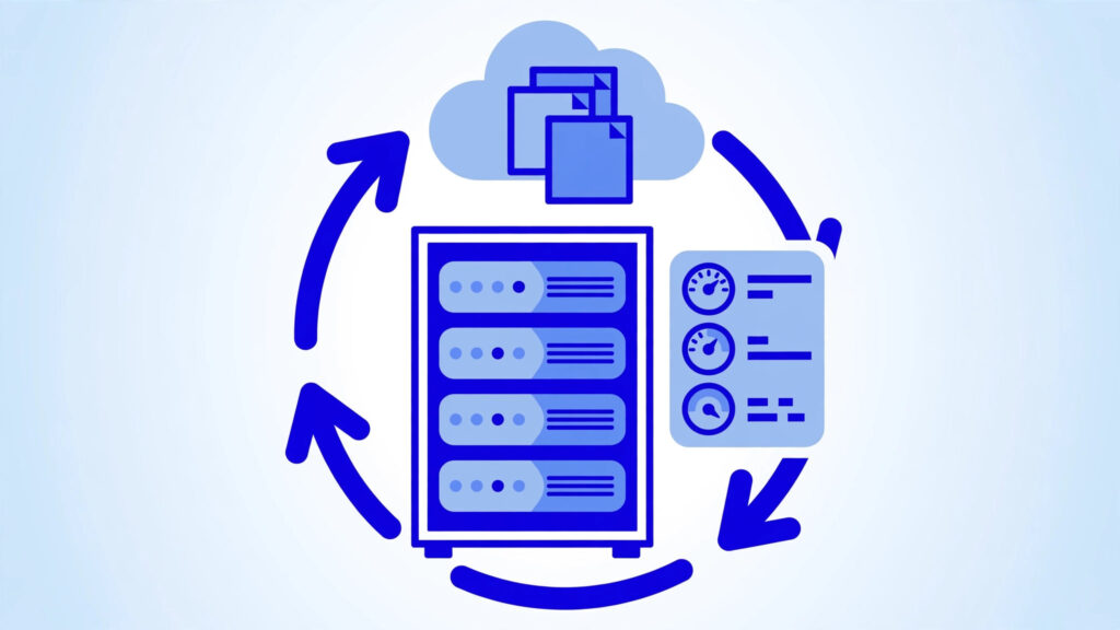 VPS backups and monitoring illustration