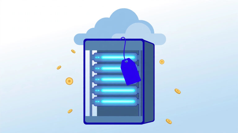 VPS hosting cost guide 2026 — server with price tag illustration