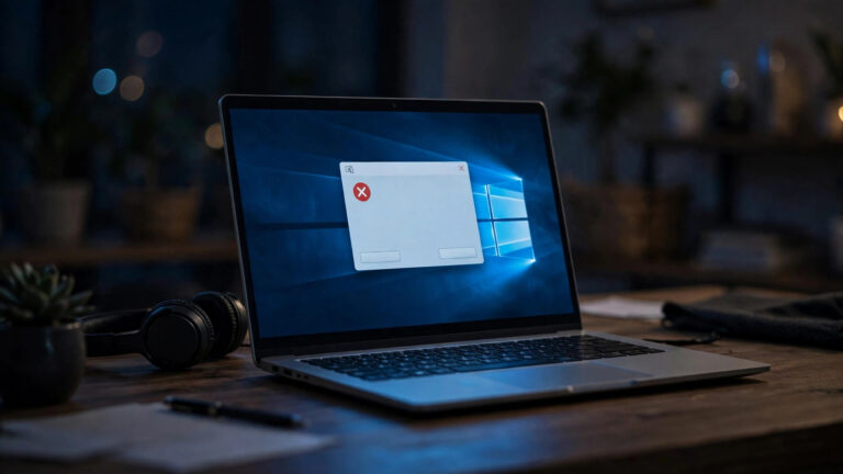 RDP error 0xC000000D dialog on a laptop screen