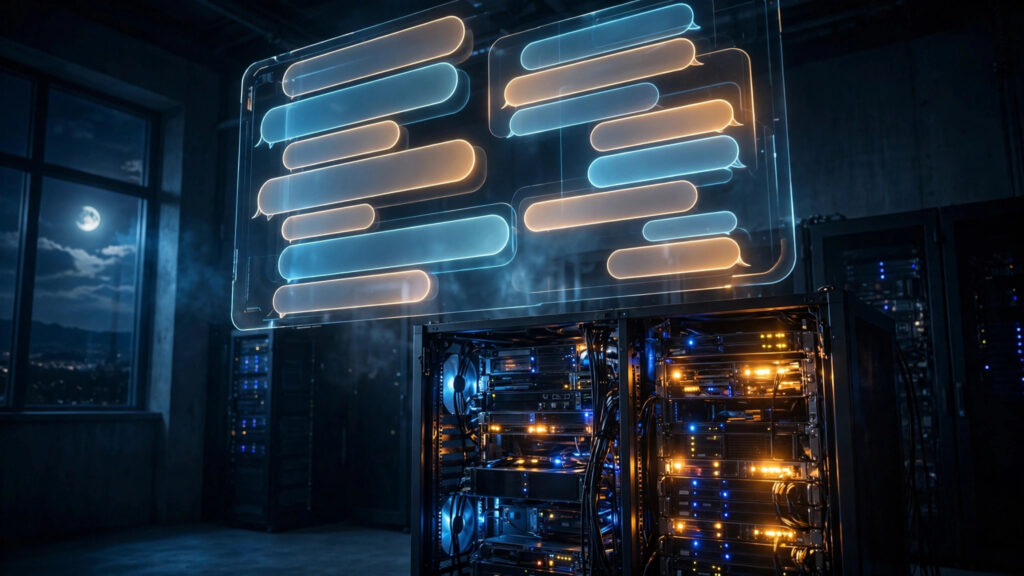 host an ai chatbot on a vps 24/7 - chatbot on server at night
