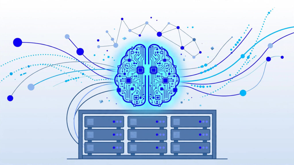 run ai models on a vps - ai brain chip on server rack